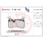 Brembo Prime Brake Pad Set (P50113) Fits: Mercedes Rear Axle