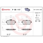 Brembo Prime Brake Pad Set (P50117) Fits: Mercedes Rear Axle