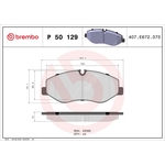 Brembo Prime Brake Pad Set (P50129) Fits: Mercedes Front Axle