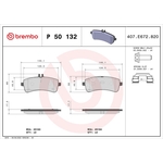 Brembo Prime Brake Pad Set (P50132) Fits: Mercedes Rear Axle
