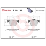 Brembo Prime Brake Pad Set (P50133) Fits: Mercedes Rear Axle
