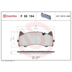 Brembo Prime Brake Pad Set (P50154) Fits: Mercedes Front Axle