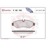 Brembo Prime Brake Pad Set (P50155) Fits: Mercedes Rear Axle