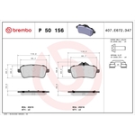 Brembo Prime Brake Pad Set (P50156) Fits: Mercedes Rear Axle