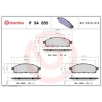 Brembo Prime Brake Pad Set (P54055) Front Axle