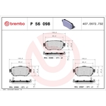 Brembo Prime Brake Pad Set (P56098) Rear Axle