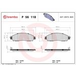 Brembo Prime Brake Pad Set (P56118) Fits: Nissan Front Axle