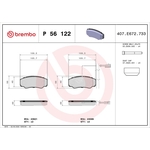 Brembo Prime Brake Pad Set (P56122) Rear Axle