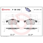 Brembo Xtra Brake Pad Set (P59042X) Rear Axle