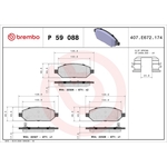 Brembo Prime Brake Pad Set (P59088) Fits: Vauxhall Front Axle