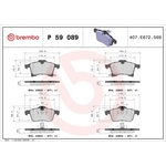 Brembo Prime Brake Pad Set (P59089) Fits: Vauxhall Front Axle