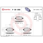 Brembo Prime Brake Pad Set (P59090) Rear Axle