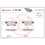 Brembo Prime Brake Pad Set (P59092) Fits: Vauxhall Front Axle