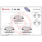 Brembo Prime Brake Pad Set (P59096) Fits: Vauxhall Front Axle