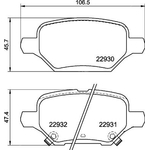 Brembo Prime Brake Pad Set (P59099) Rear Axle