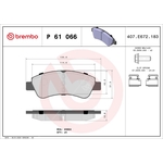 Brembo Xtra Brake Pad Set (P61066X) Fits: Citroen Front Axle