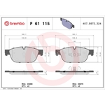 Brembo Prime Brake Pad Set (P61115) Front Axle