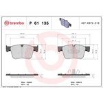 Brembo Prime Brake Pad Set (P61135) Front Axle