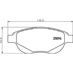 Brembo Prime Brake Pad Set (P61137) Front Axle