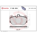 BREMBO Brake Pad Set (P65016) Front Axle