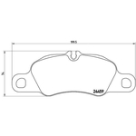 BREMBO Brake Pad Set (P65019) Fits: Porsche Front Axle