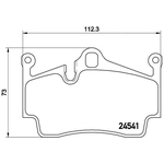 Brembo Prime Brake Pad Set (P65028) Fits: Porsche Rear Axle