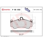 Brembo Prime Brake Pad Set (P65032) Fits: Porsche Front Axle