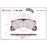 Brembo Prime Brake Pad Set (P65033) Fits: Porsche Front Axle