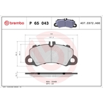 Brembo Prime Brake Pad Set (P65043) Fits: Porsche Front Axle