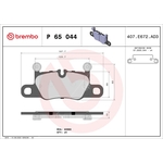 Brembo Prime Brake Pad Set (P65044) Fits: Porsche Rear Axle