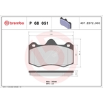 BREMBO Brake Pad Set (P68051) Fits: Renault Front or Rear Axle