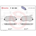 Brembo Prime Brake Pad Set (P68062) Front Axle