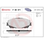 Brembo Prime Brake Pad Set (P68071) Front Axle