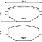 Brembo Prime Brake Pad Set (P68076) Rear Axle