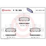 BREMBO Brake Pad Set (P78005) Rear Axle