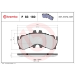 Brembo Prime Brake Pad Set (P83180) Fits: Lexus Front Axle