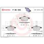 Brembo Prime Brake Pad Set (P85045) Front Axle
