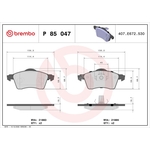 BREMBO Brake Pad Set (P85047) Front Axle