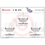 Brembo Xtra Brake Pad Set (P85072X) Front Axle