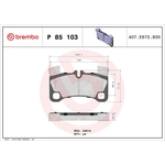 BREMBO Brake Pad Set (P85103) Rear Axle