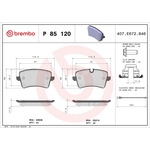 Brembo Prime Brake Pad Set (P85120) Rear Axle