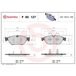 Brembo Prime Brake Pad Set (P85127) Front Axle