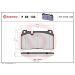 Brembo Prime Brake Pad Set (P85133) Front Axle
