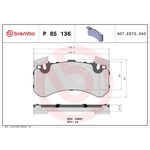 Brembo Prime Brake Pad Set (P85136) Front Axle