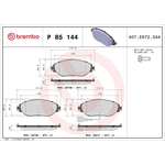 Brembo Xtra Brake Pad Set (P85144X) Front Axle