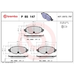 Brembo Prime Brake Pad Set (P85147) Front Axle