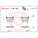 Brembo Prime Brake Pad Set (P85152) Front Axle