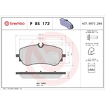 Brembo Prime Brake Pad Set (P85172) Rear Axle