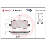 Brembo Xtra Brake Pad Set (P86021X) Rear Axle