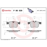 Brembo Prime Brake Pad Set (P86029) Rear Axle